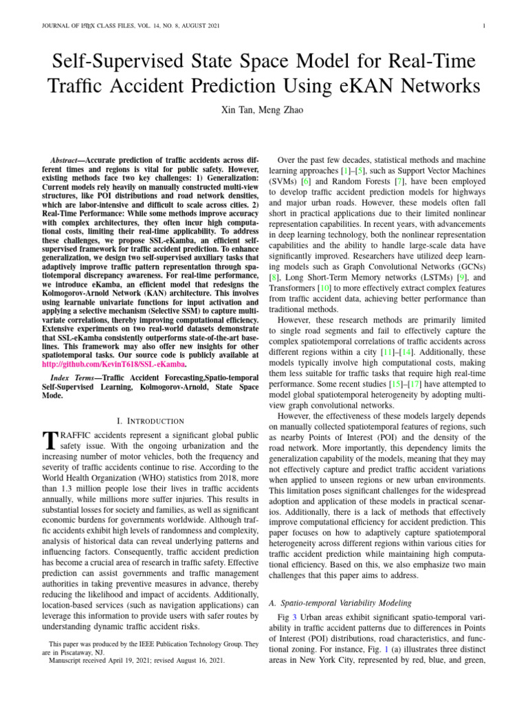 2024 - Self-Supervised State Space Model For Real-Time Traffic Accident ...