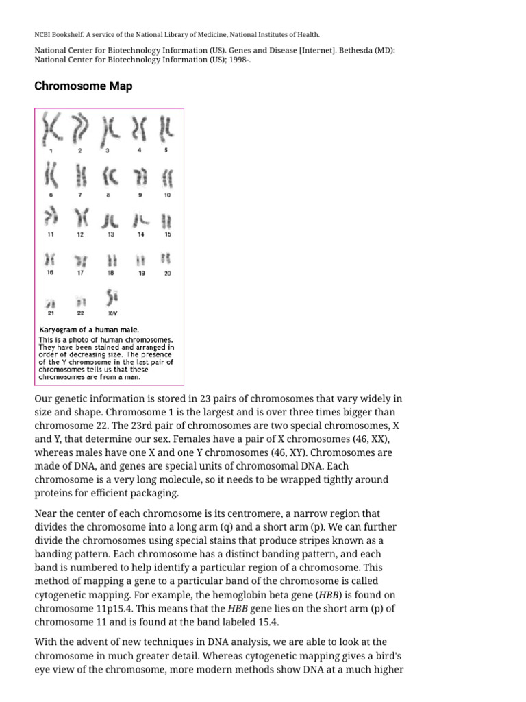 Chromosome Mapping and Gene Overview | PDF | National Center For ...
