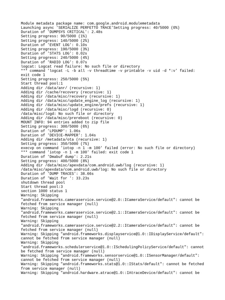 Android Module Metadata Logs Analysis | PDF | Software Development ...