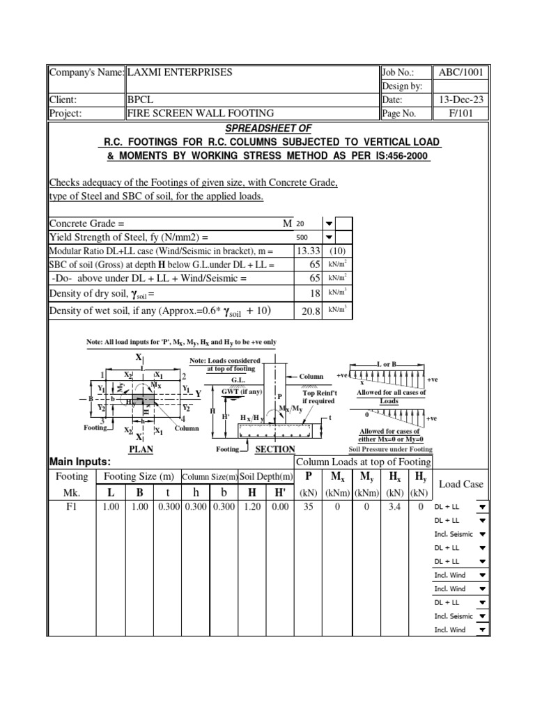 03.3 Footing Design Report.11.12.23 | PDF | Solid Mechanics | Building ...