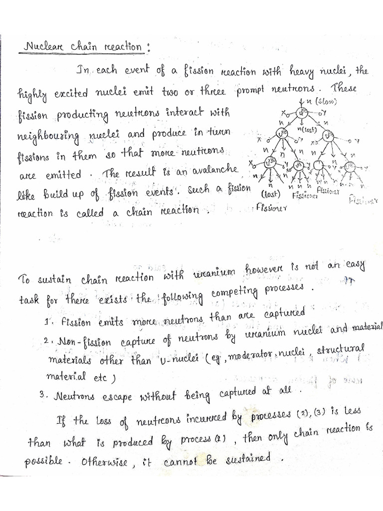 Nuclear Chain Reaction | PDF