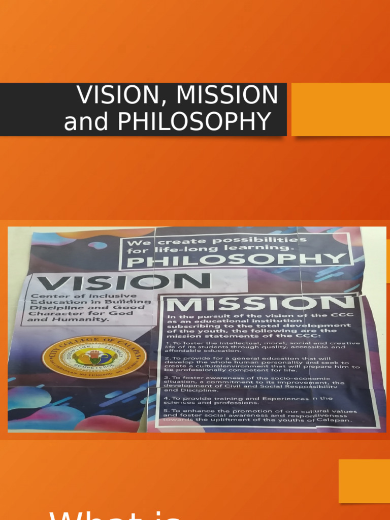 CCC Vision, Mission, and Philosophy | PDF