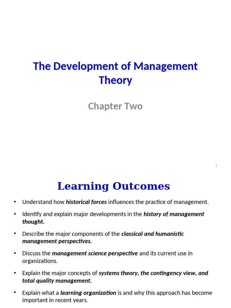 Evolution of Management Theories | PDF | System | Business