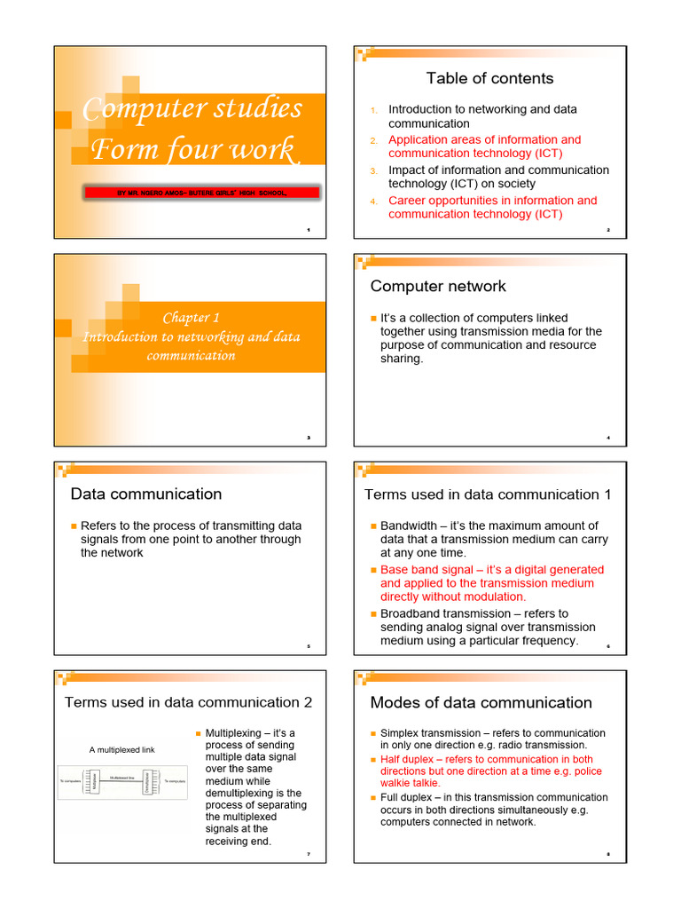 Networking and Data Communication Guide | PDF | Network Topology ...