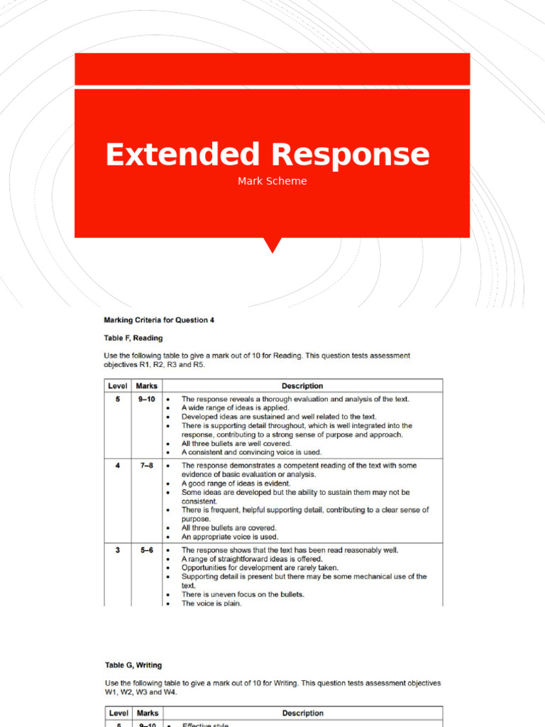 Extended Response | PDF