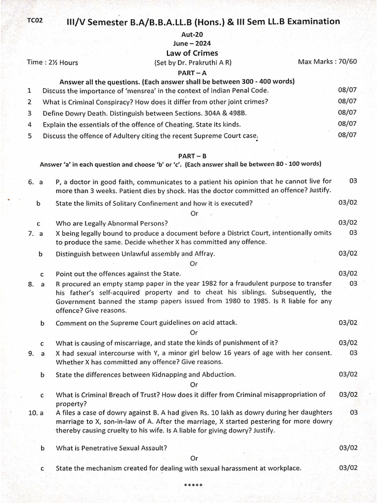 BNS Pyq 2 | PDF
