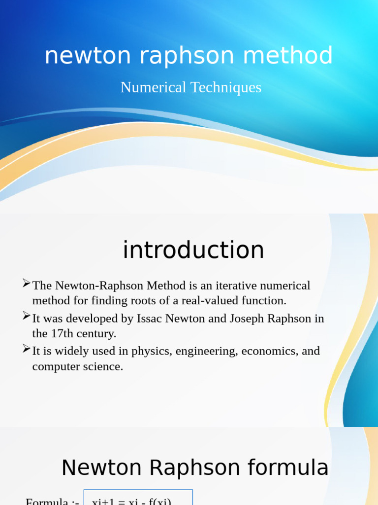 Newton Raphson Method NT | PDF | Computational Science | Algorithms