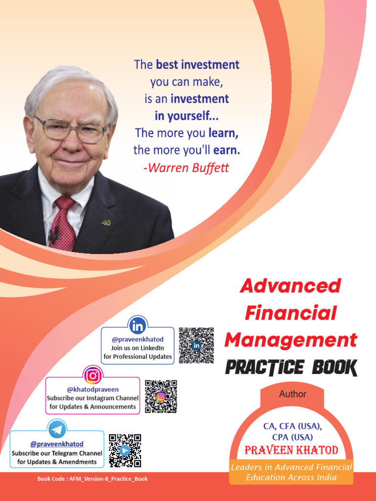 Advanced Financial Management Practice Guide | PDF | Mergers And