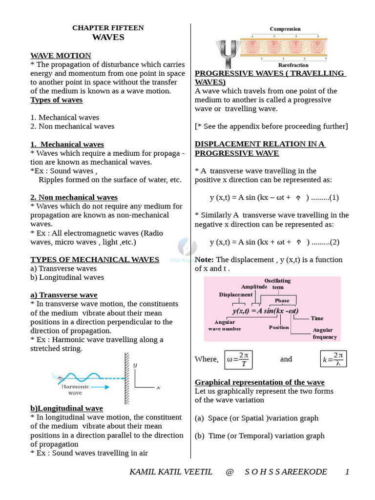 Understanding Wave Motion and Types | PDF | Waves | Sound