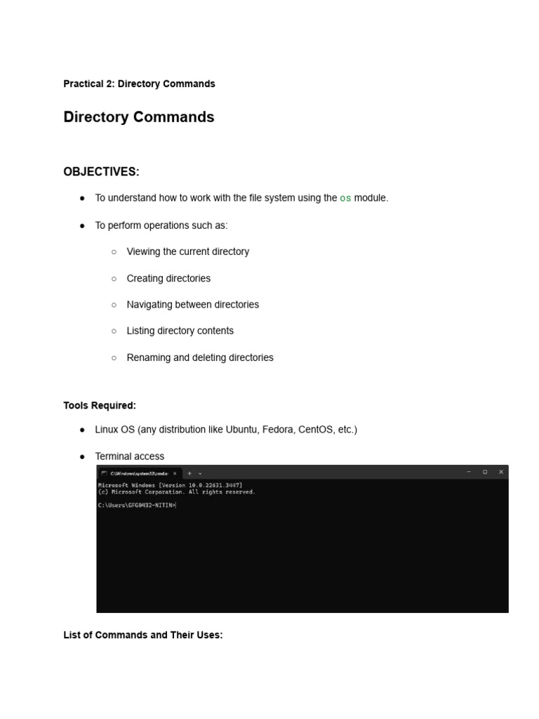 OS Practicals 2 & 3 | PDF | Computer File | Directory (Computing)