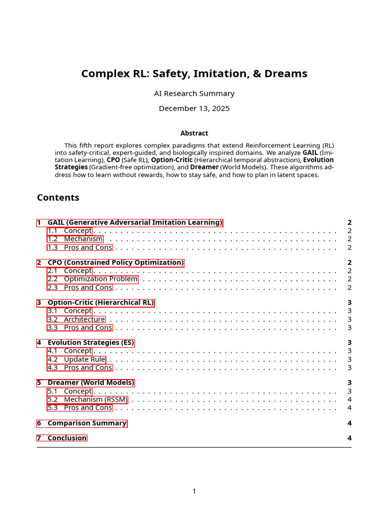 Complex RL Safety Imitation Dreams | PDF | Applied Mathematics | Algorithms