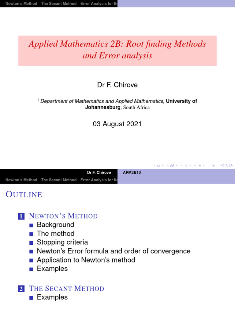 Root Finding Methods Overview | PDF | Elementary Mathematics ...