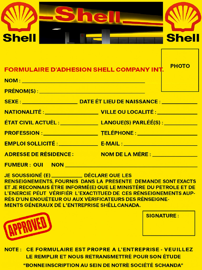 Shell Company Form FR | PDF