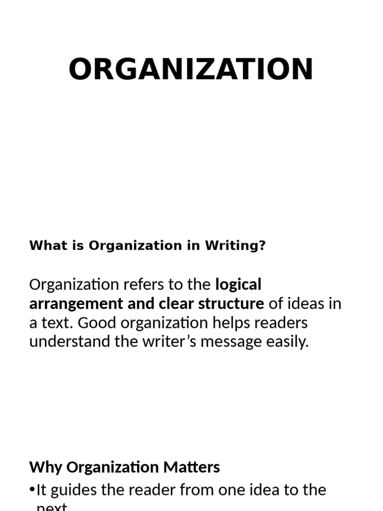 Effective Writing Organization Tips | PDF