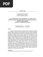 Download Alat Pendeteksi Tinggi Permukaan Air Secara Otomatis Pada Bak Penampungan Air Mengunakan Sensor Ultrasonik Berbasis Mikrokontroler by Syaefur Rozak SN96569067 doc pdf
