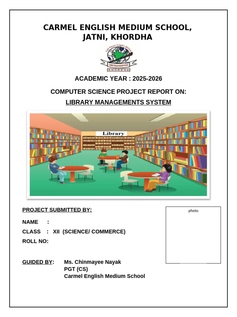 Library Management System Project Report | PDF | Software | Software ...