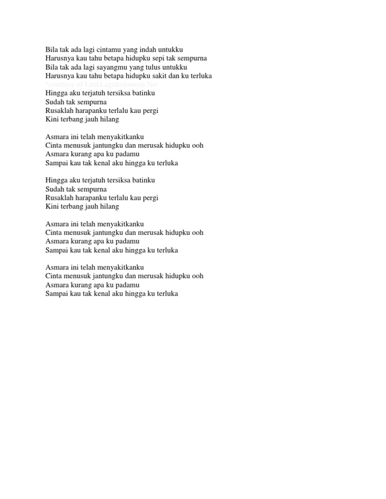 Lirik Asmara Setia Band Pdf