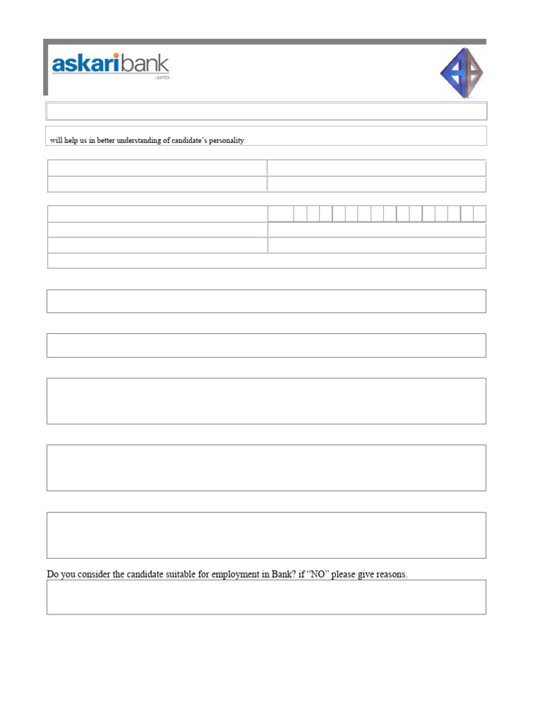 Reference Confirmation Form for Candidates | PDF