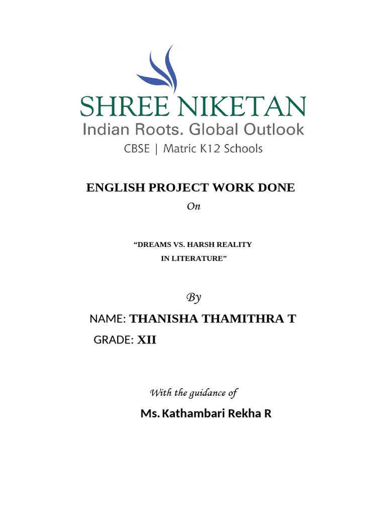 Sample Front Page Format | PDF