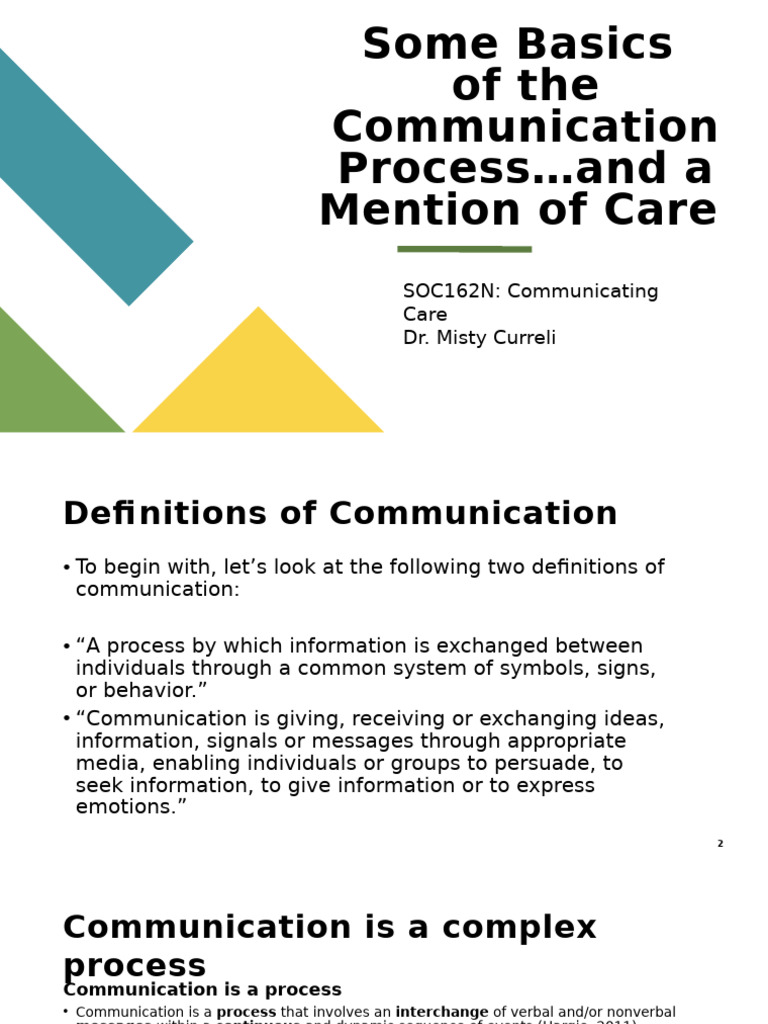 Understanding Communication Basics | PDF | Communication | Social ...