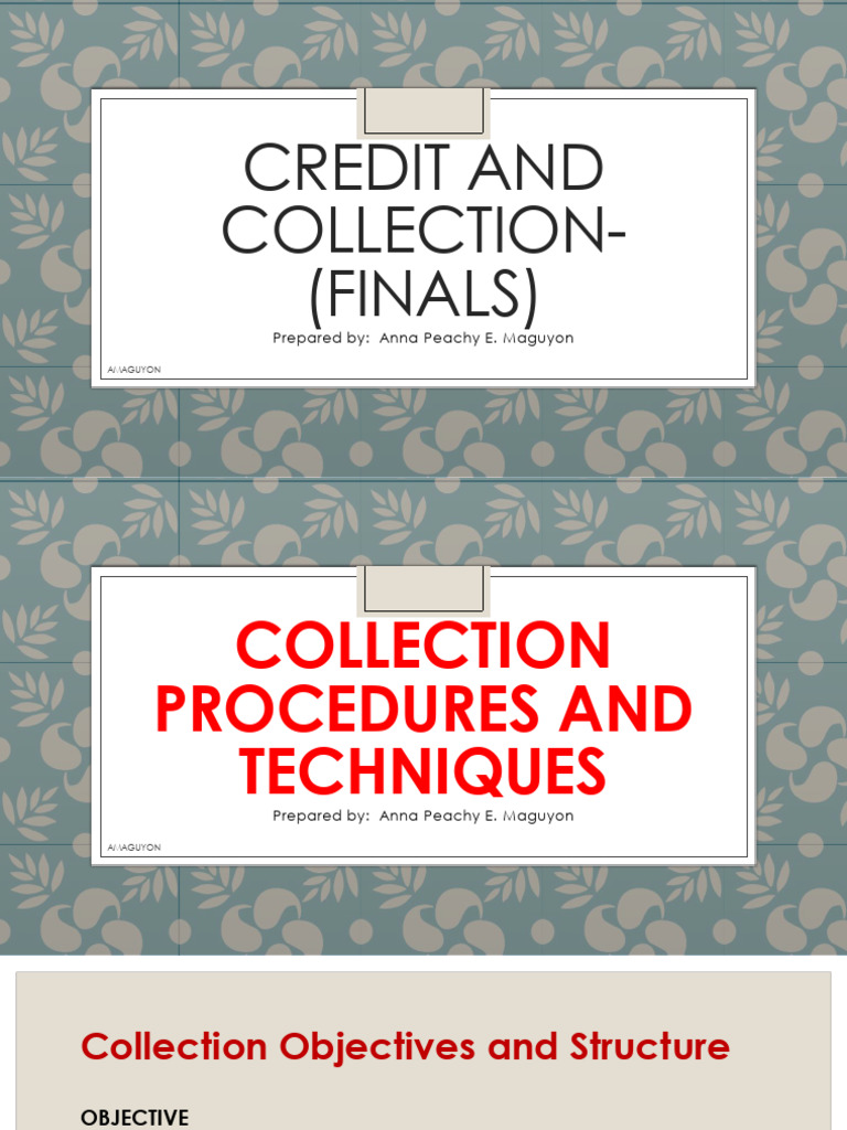 Credit Collection Procedures Guide | PDF | Credit Card | Business
