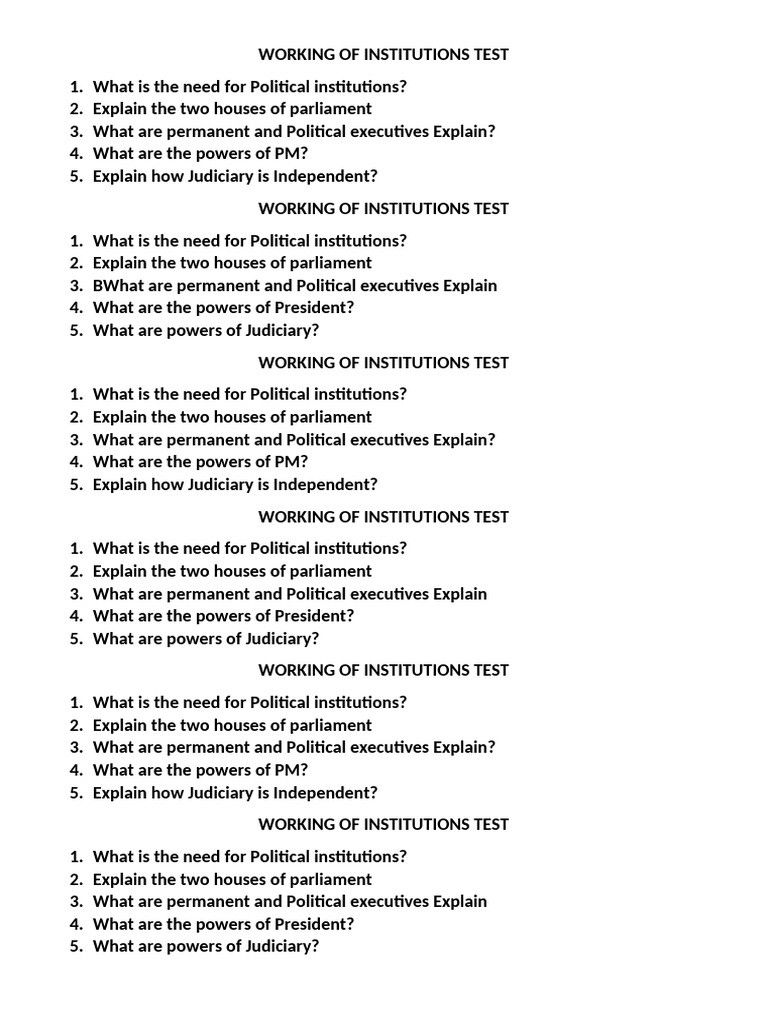 Civics Test 9 | PDF | Independent Politician | Chess Theory