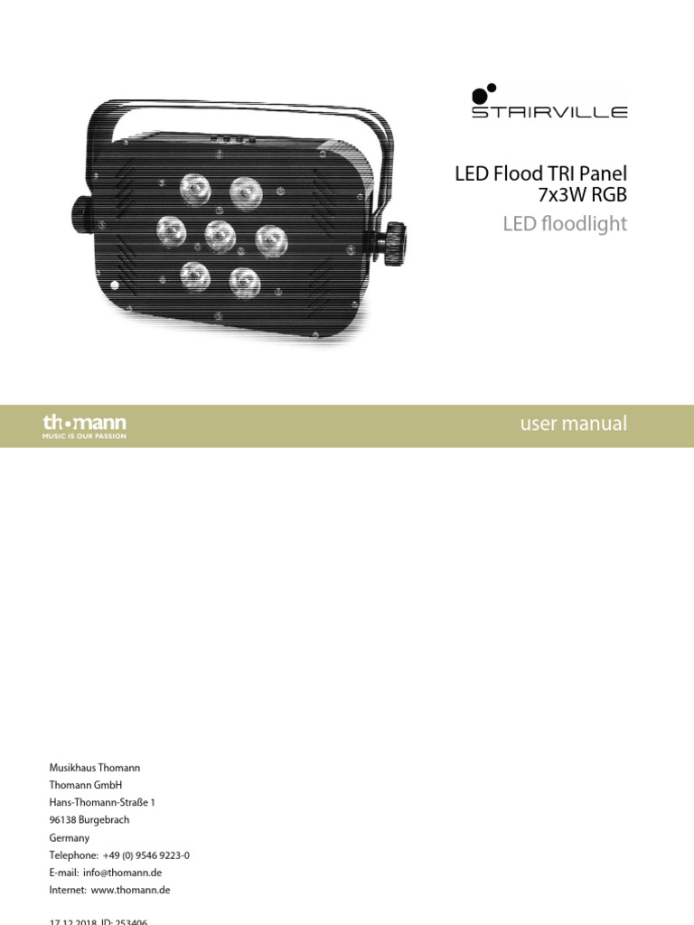 LED Flood TRI Panel User Manual | PDF | Waste | Light Emitting Diode