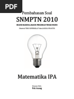 Pembahasan Soal SNMPTN 2010 Matematika IPA Kode 546