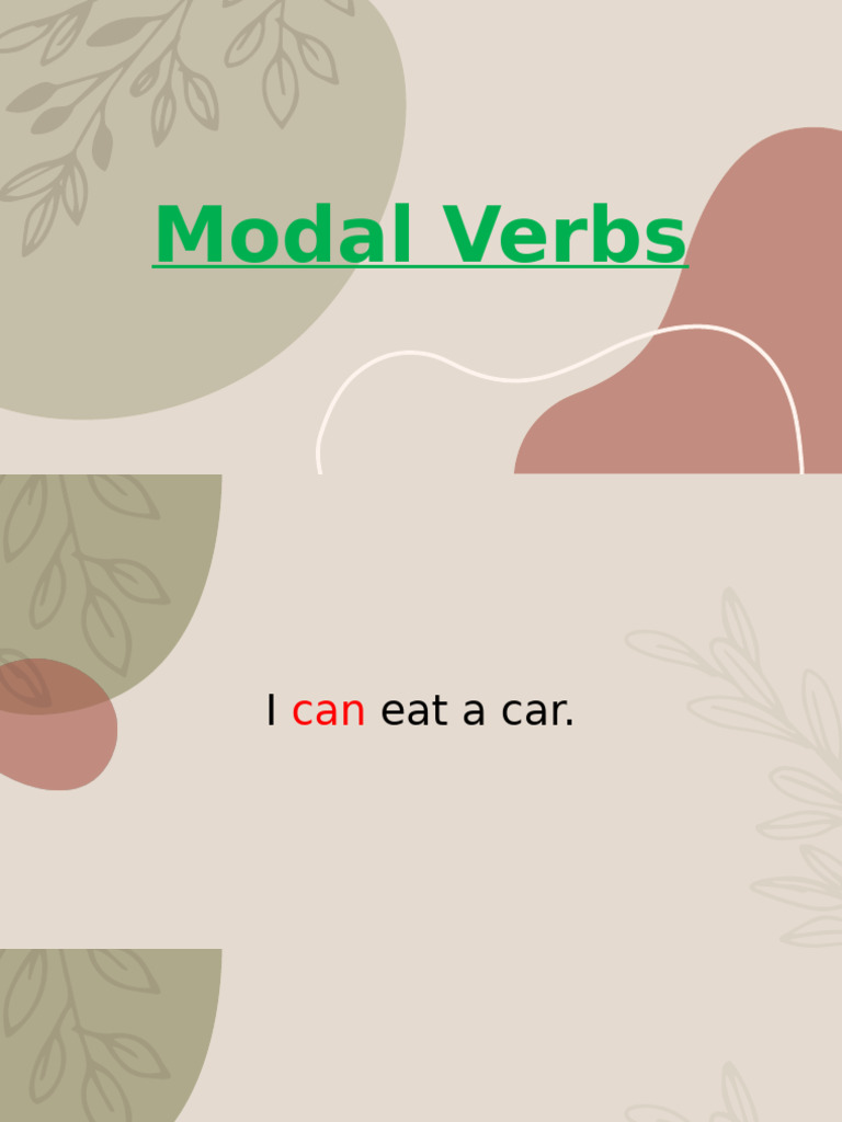 Understanding Modal Verbs in English | PDF