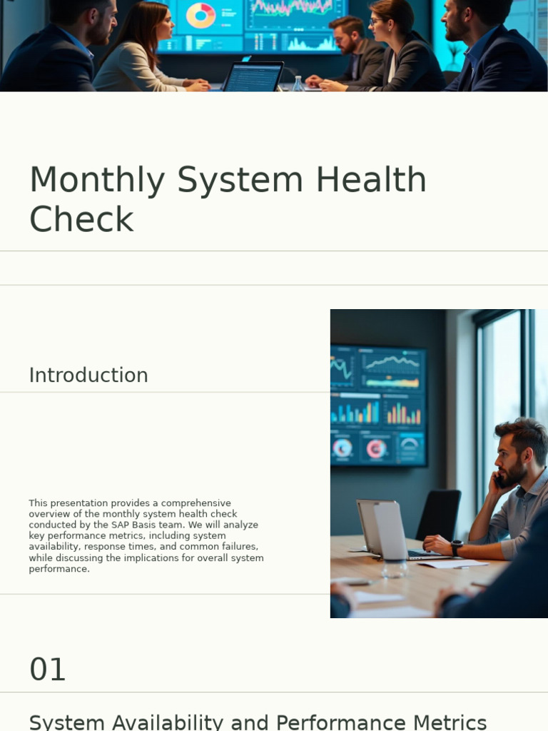 Monthly SAP System Health Overview | PDF | Reliability Engineering ...