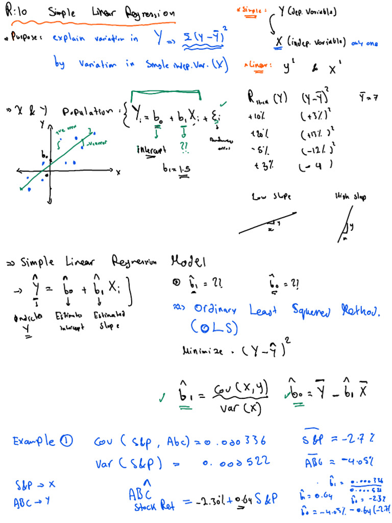 R10-Simple Linear Reg 8 June 2024 | PDF
