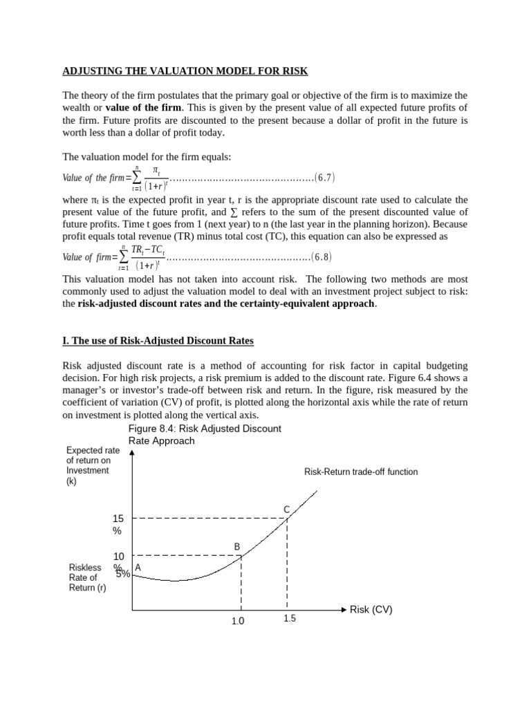 Adjusting The Valuation Model For Risk | PDF | Net Present Value ...