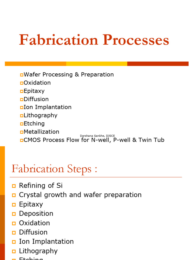 CMOS Fabrication Processes Overview | PDF | Semiconductor Device ...