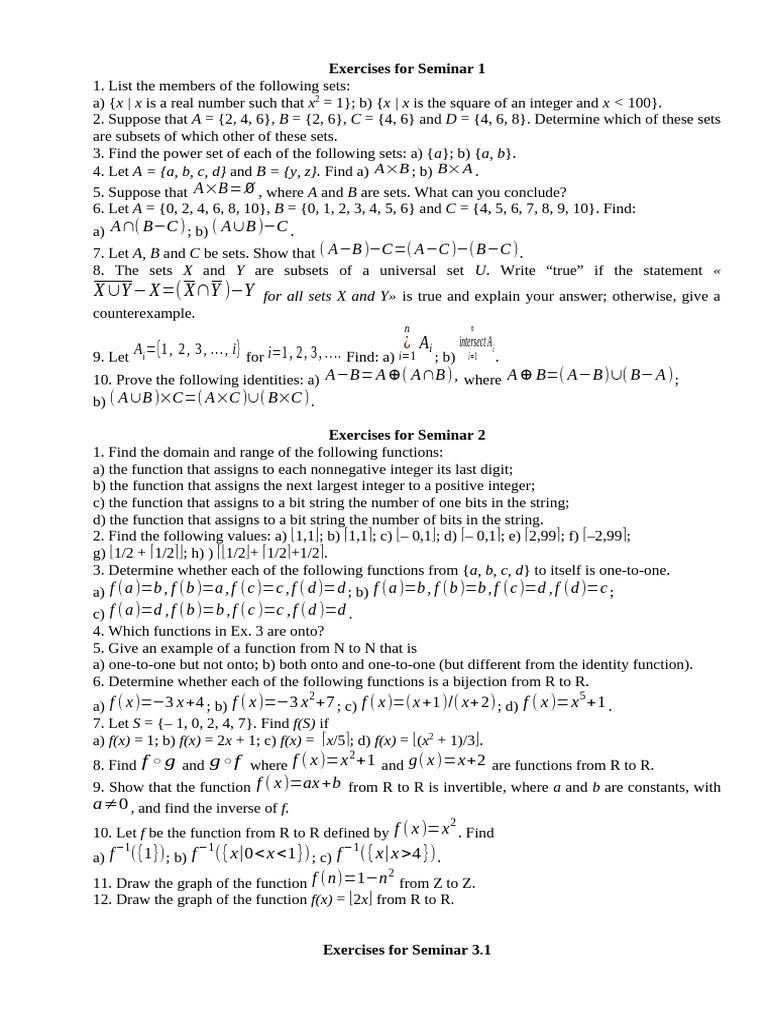 Exercises For Lecture 1-5 | PDF | If And Only If | Semantics