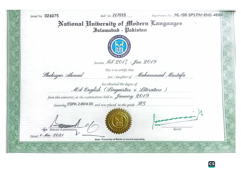 Masters Degree | PDF