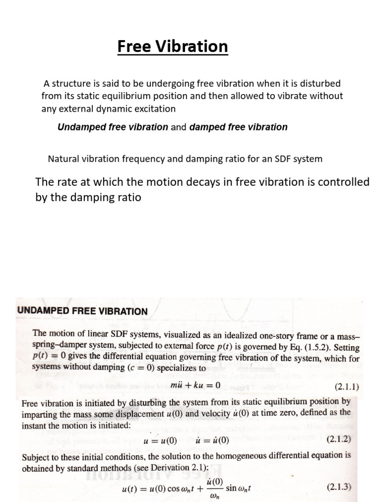 Understanding Free Vibration Dynamics | PDF