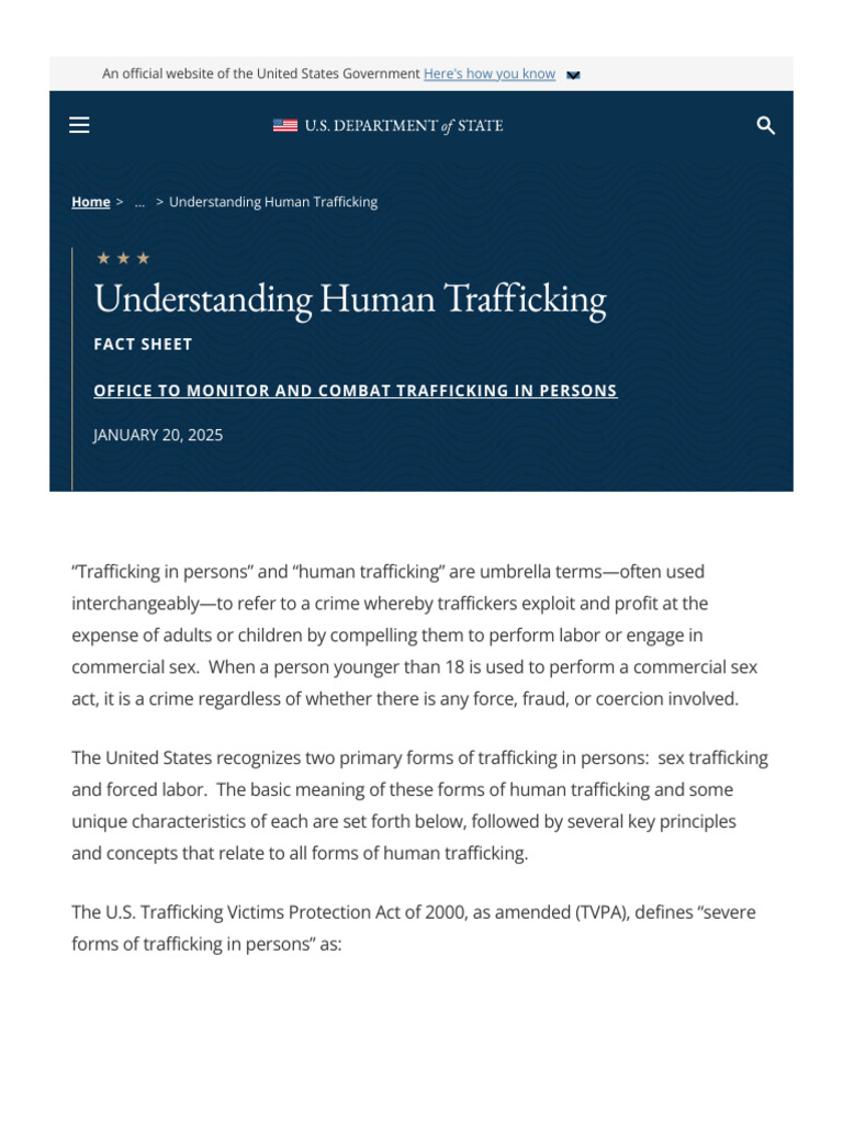 Understanding Human Trafficking Basics | PDF | Human Trafficking | Sex ...