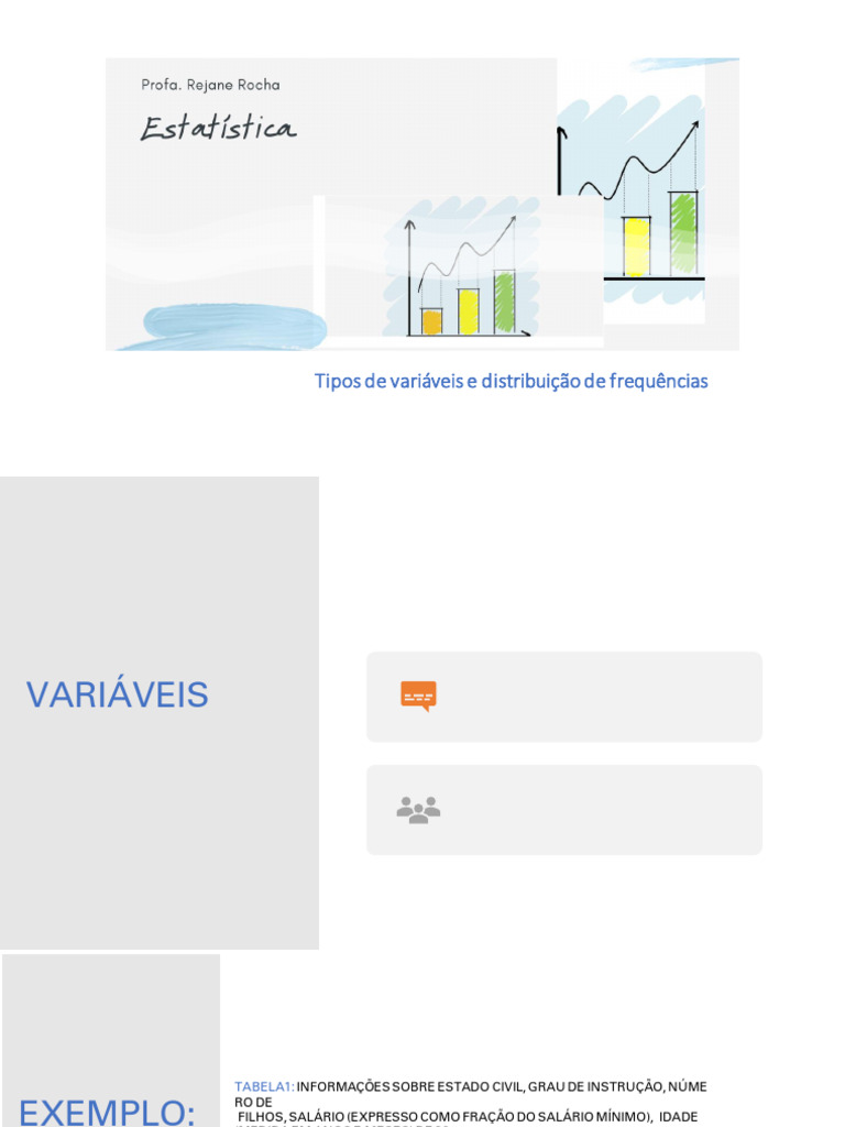 Tipos de Variáveis e Distribuição de Frequências | PDF | Números | Dados