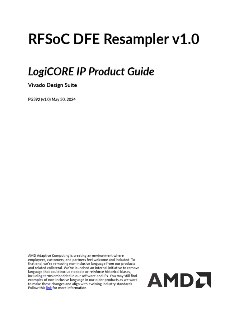 Pg392 Rfsoc Dfe Resampler | PDF | Input/Output | Filter (Signal Processing)