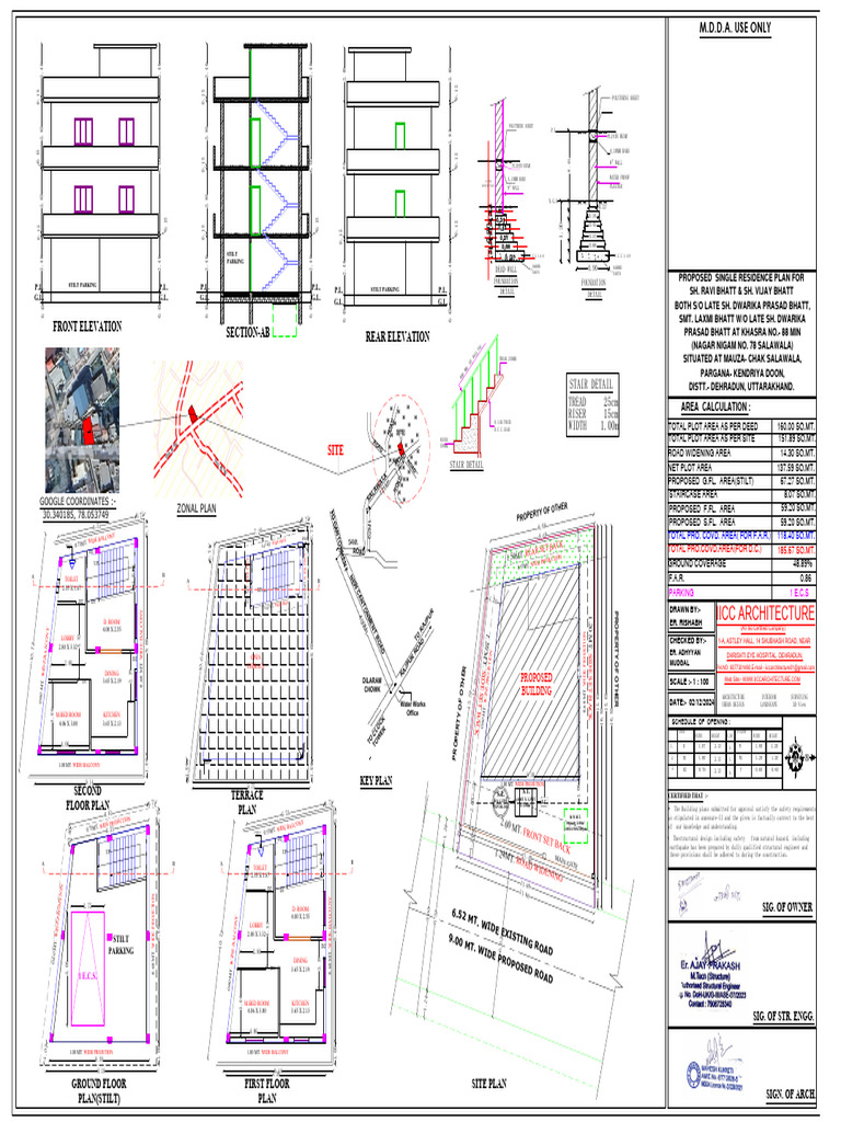 Proposed Single Residence Plan Dehradun | PDF | Stairs | Transport ...