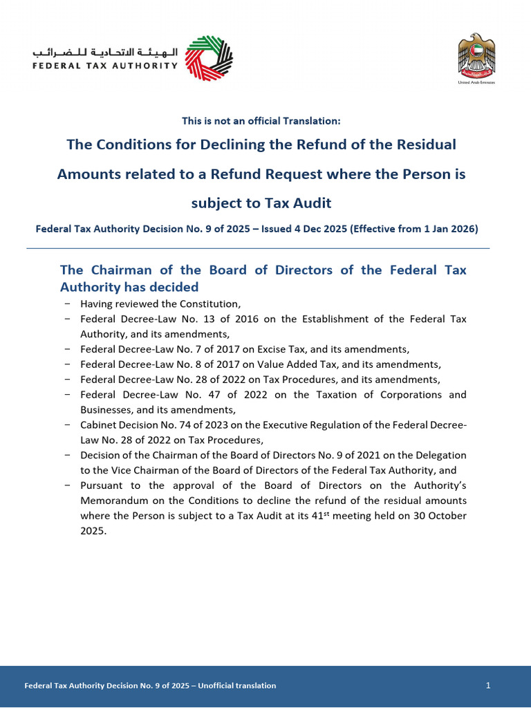 Tax Refund Decline Conditions 2025 | PDF | Taxes | Board Of Directors