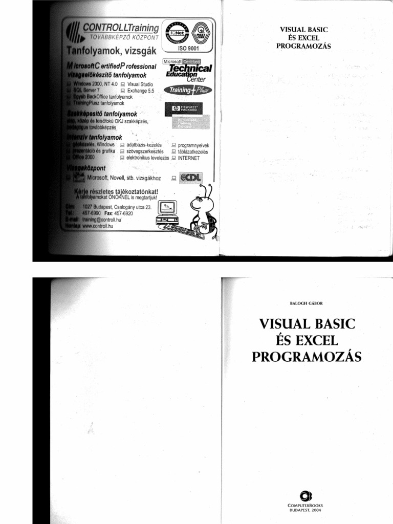 Visual Basic És Excel Programozás | PDF
