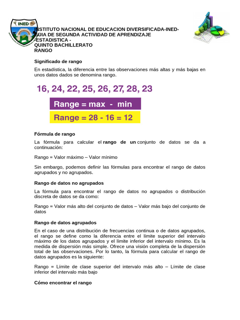 Cómo Calcular el Rango en Estadística | PDF | Estadísticas