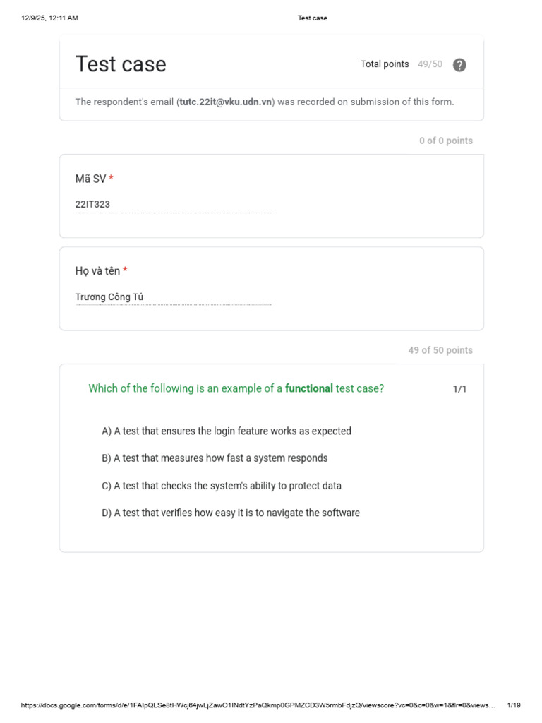 Functional Test Case Examples and Criteria | PDF | Software Testing ...