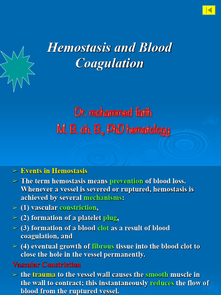 Hemostasis and Blood Coagulation Explained | PDF | Coagulation | Platelet