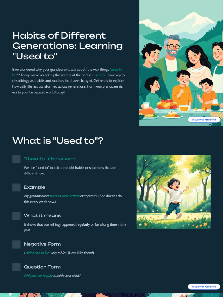 Habits of Different Generations Learning Used To | PDF