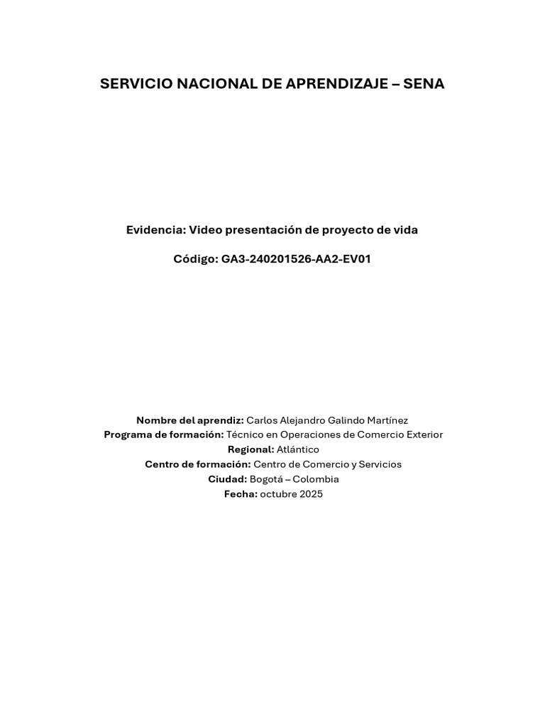 Servicio Nacional de Aprendizaje - Sena | PDF