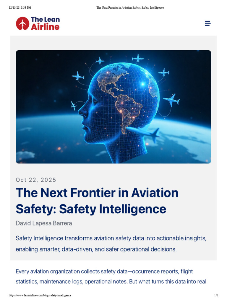 Aviation Safety Intelligence Insights | PDF | Data | Information
