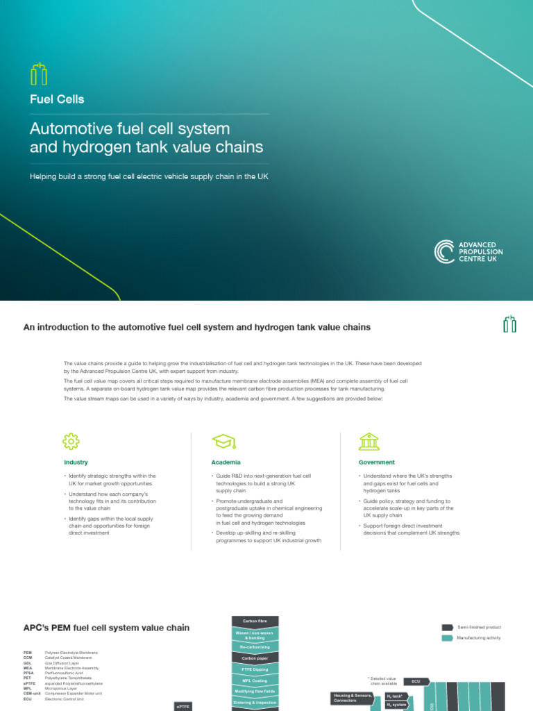 UK Fuel Cell and Hydrogen Value Chains | PDF | Fuel Cell | Materials
