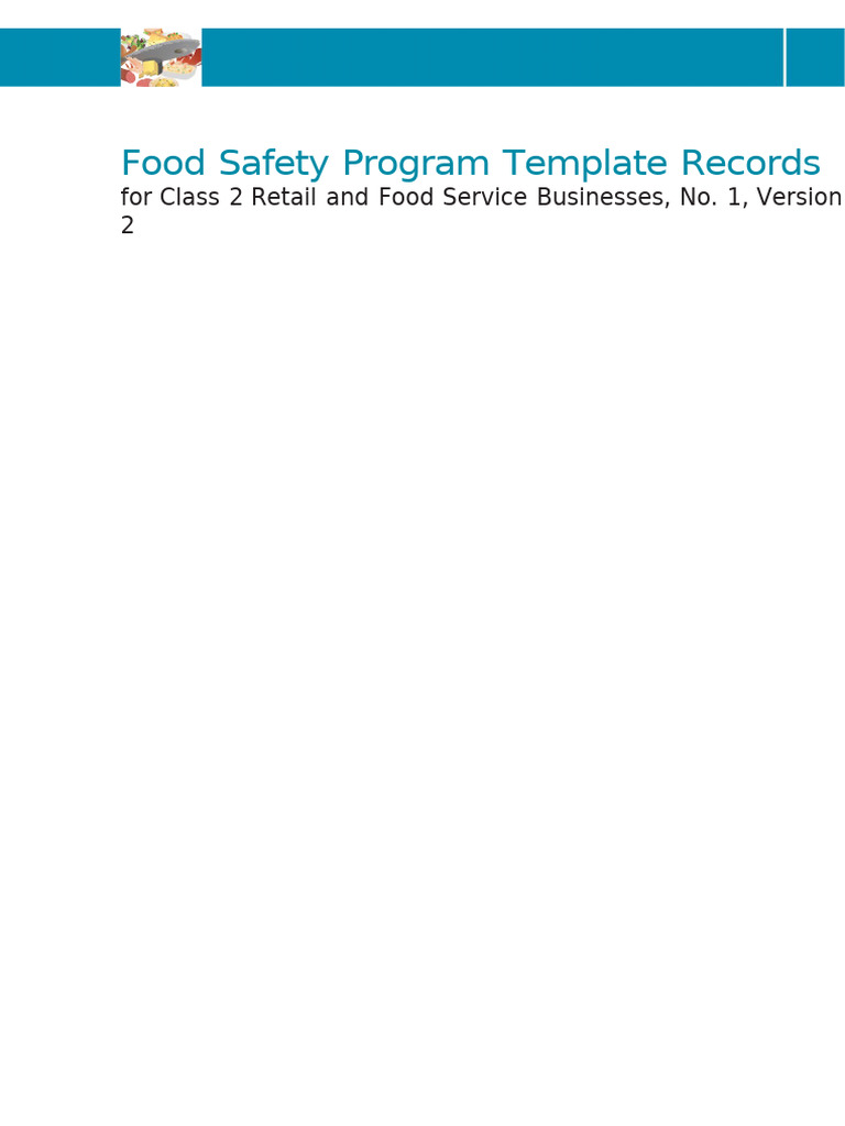 Food Safety Records Template for Retail | PDF | Thermometer | Food Safety